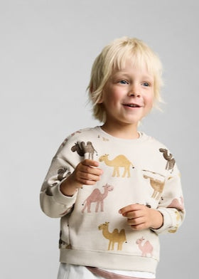MANGO 2-piece Camel Sweatshirt Set